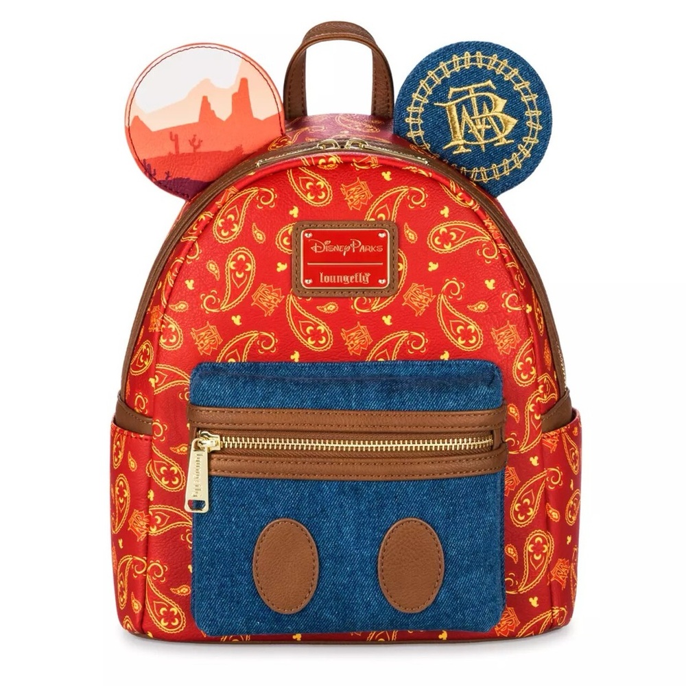 Disney Red and Blue Paisley Kids Backpack